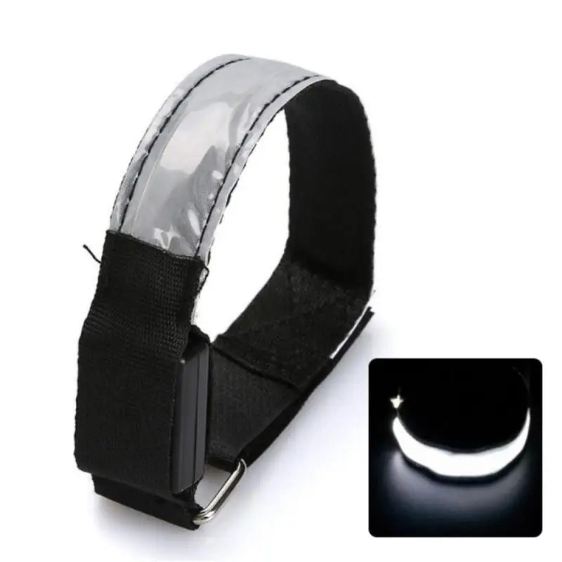 LED Luminous Reflective Bracelet Night Running Armband Outdoor Sports Safety Belt Cycling Arm Band Bicycle Light USB Charging