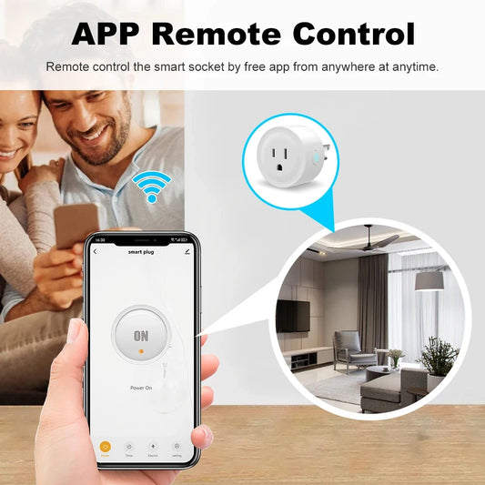 Smart Plug WiFi 20A with Power Monitoring Timing Voice Control Support Alexa Google Home
