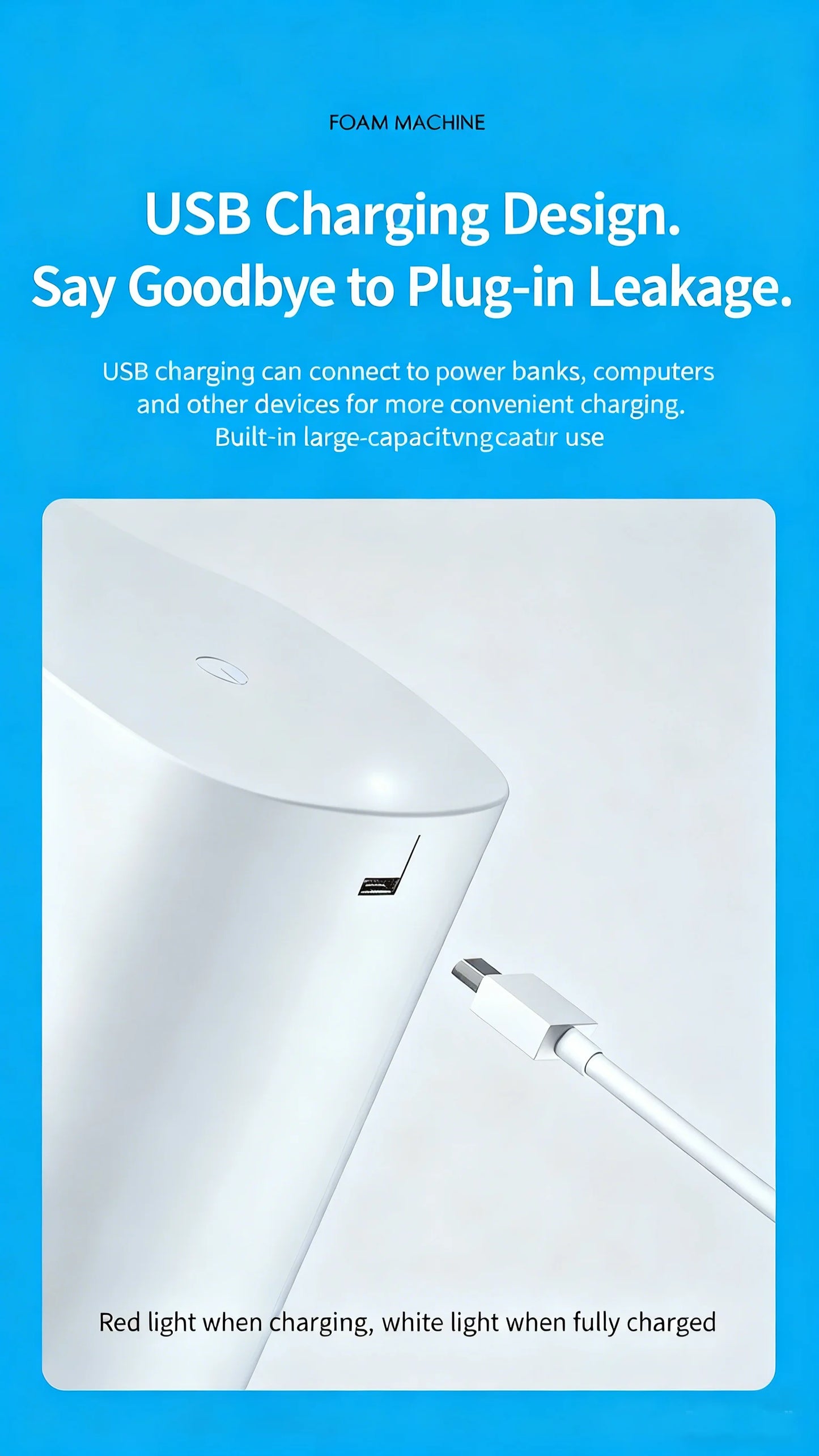 Automatic Soap Dispenser Infrared Sensor Hand Sanitizer USB Rechargeable Foam Hand Sanitizer Applicable To Kitchen And Bathroom