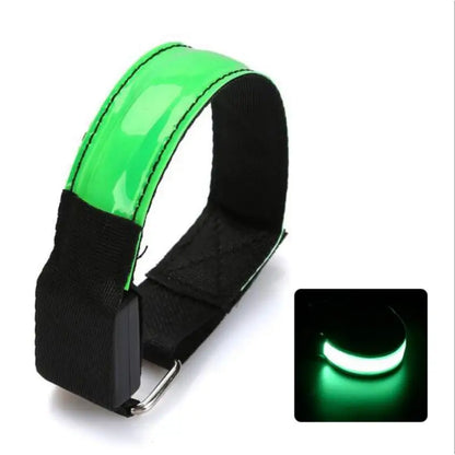 LED Luminous Reflective Bracelet Night Running Armband Outdoor Sports Safety Belt Cycling Arm Band Bicycle Light USB Charging