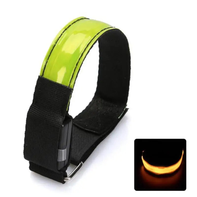 LED Luminous Reflective Bracelet Night Running Armband Outdoor Sports Safety Belt Cycling Arm Band Bicycle Light USB Charging
