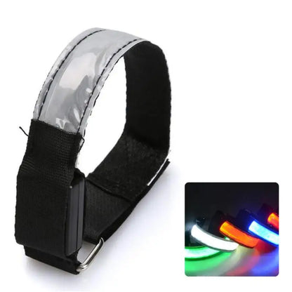 LED Luminous Reflective Bracelet Night Running Armband Outdoor Sports Safety Belt Cycling Arm Band Bicycle Light USB Charging