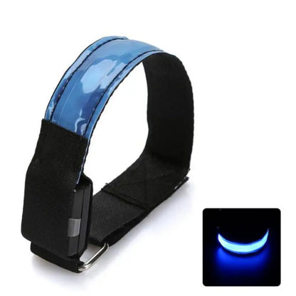 LED Luminous Reflective Bracelet Night Running Armband Outdoor Sports Safety Belt Cycling Arm Band Bicycle Light USB Charging