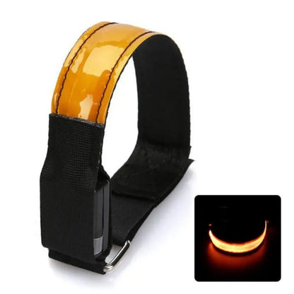 LED Luminous Reflective Bracelet Night Running Armband Outdoor Sports Safety Belt Cycling Arm Band Bicycle Light USB Charging