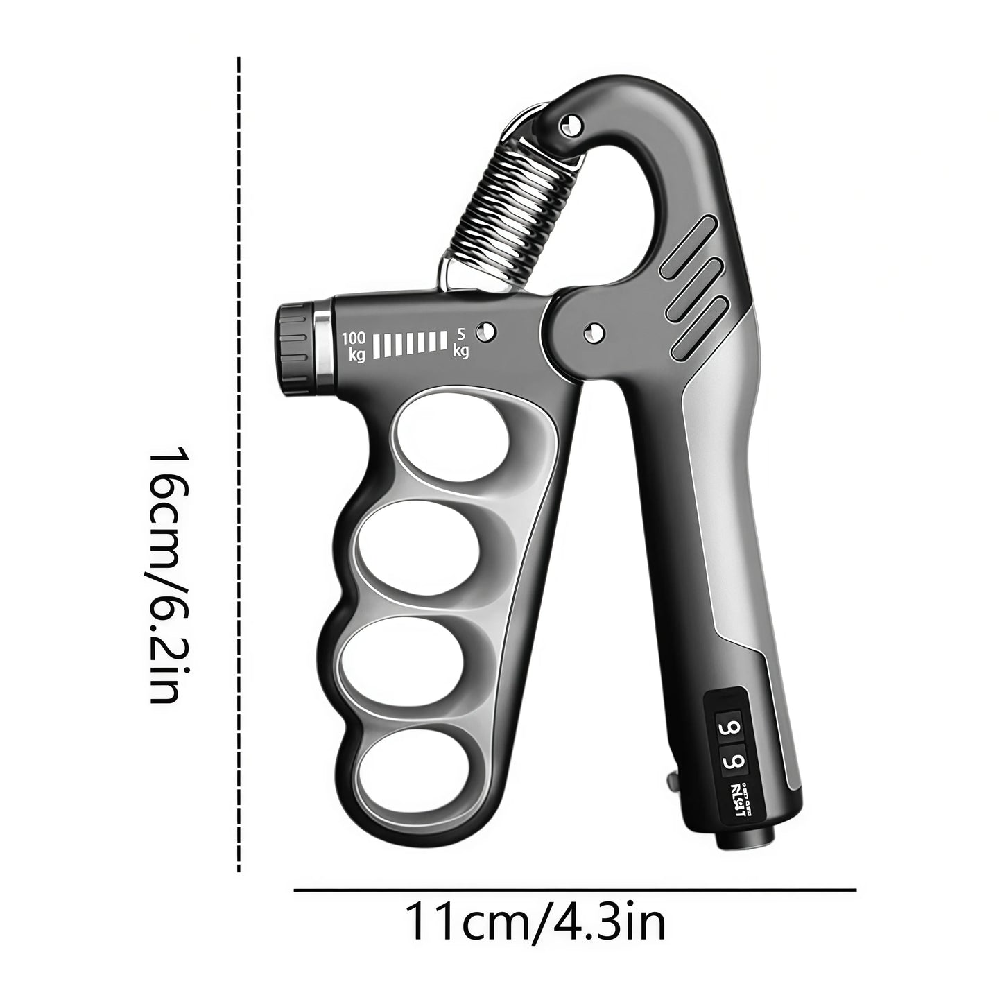 5-100KG Adjustable Hand Gripper, Wrist & Forearm Strengthener with Grip Dynamometer, Finger Grip Trainer for Muscle Recovery