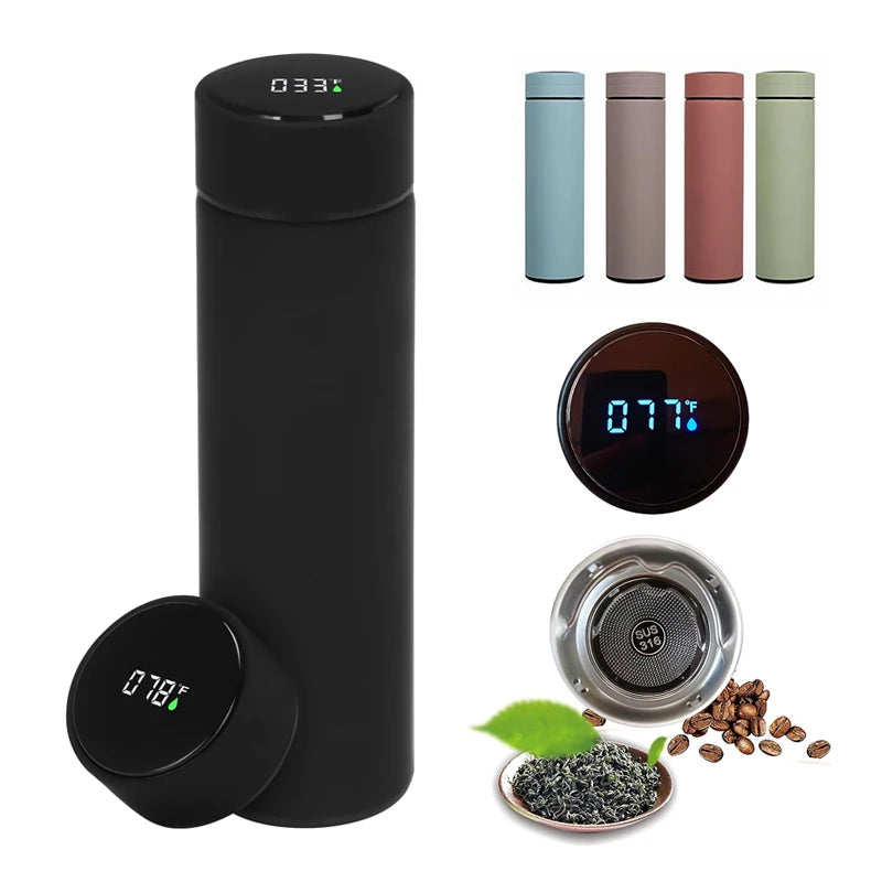 Outdoor Smart Thermos Cup 304 Stainless Steel Smart Temperature Display Waterproof Double-wall Vacuum