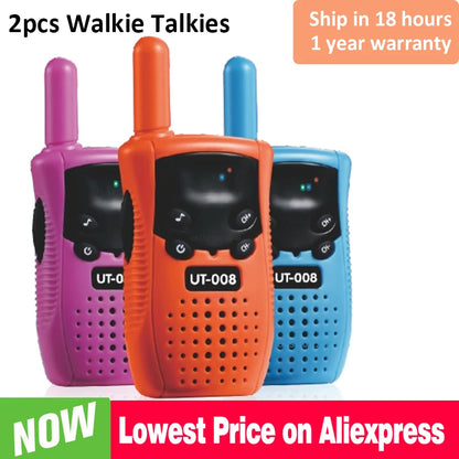 2PCS Mini Walkie Talkie Children Handheld, Long Range, Portable