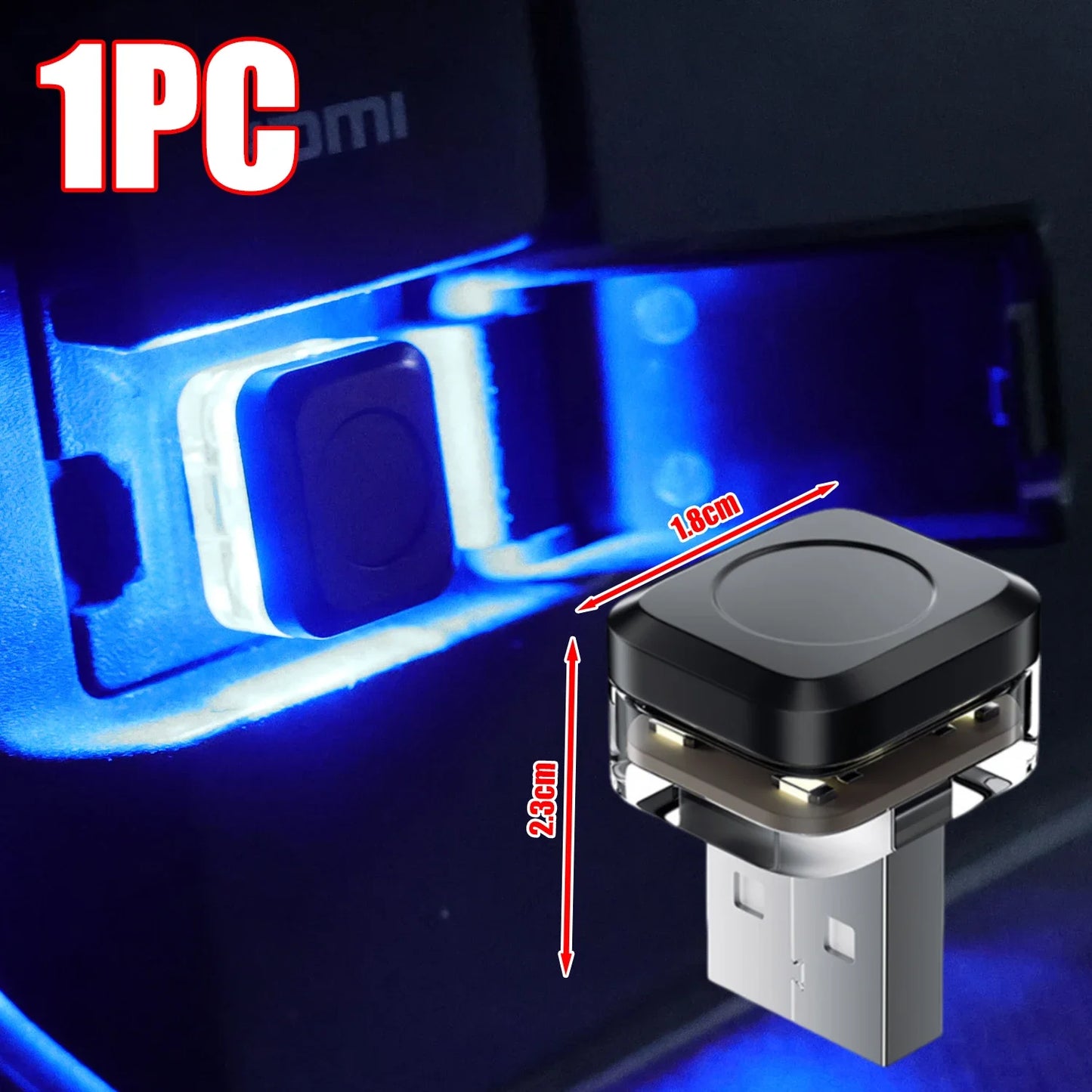 Mini USB Interior car Lights, Atmosphere Lamp LED Neon .