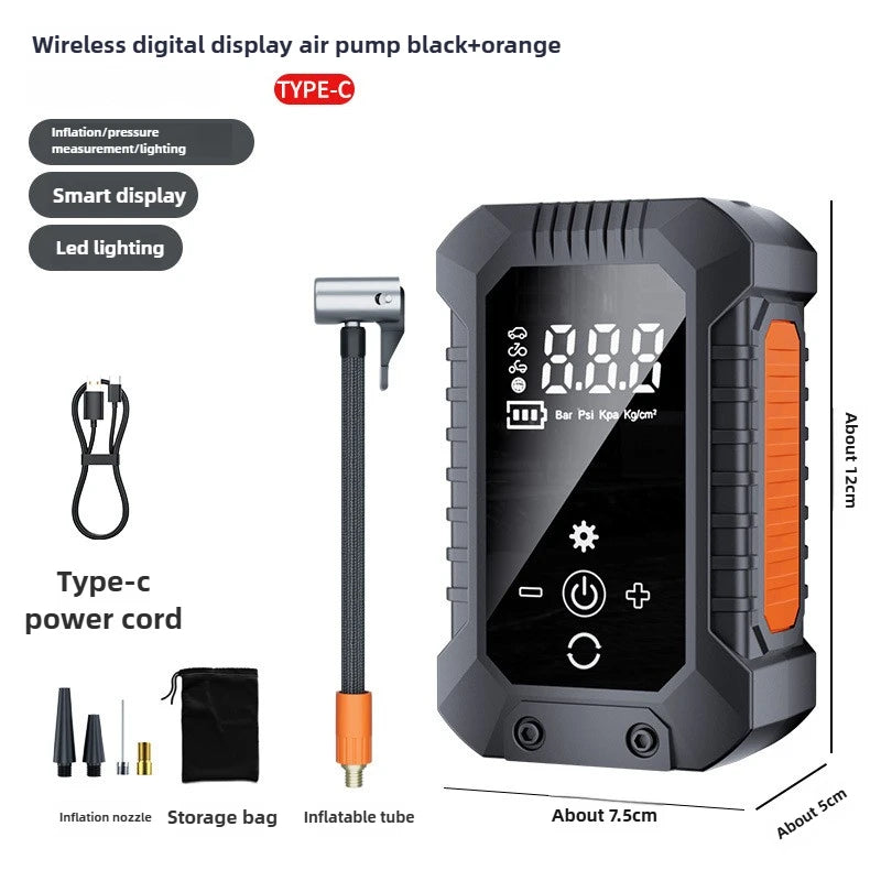 Car Mounted Inflation pump. Tire Pressure Measuring