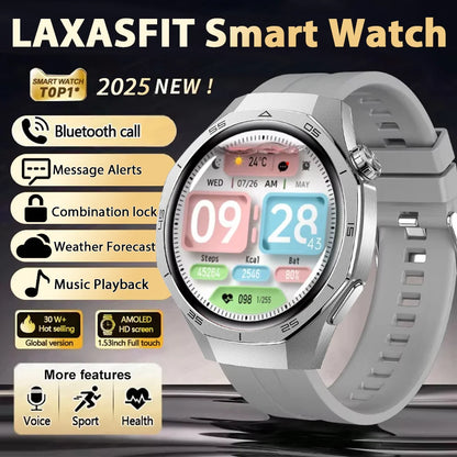 LAXASFIT Outdoor Sports Smart Watch Fitness Tracking 1.52inch HD Bluetooth  New Smartwatch