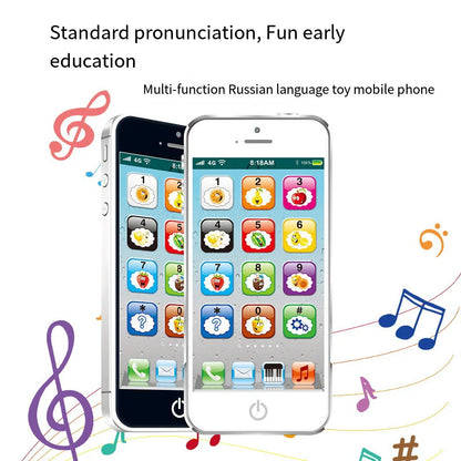 Rechargeable Kids' Educational Toy Phone English Early Learning Device with Music Light  Touch Screen