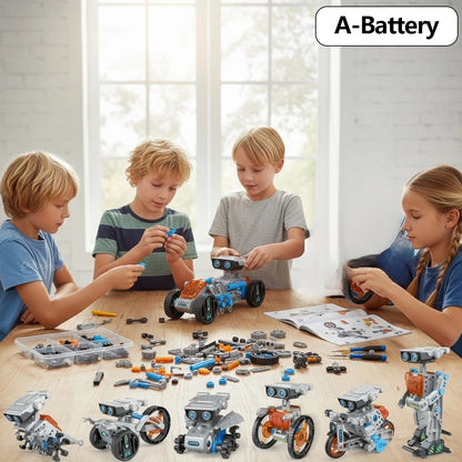 STEM Robot Kit 12 in 1 DIY Science Experiment Educational Learning Toys Engineering Technological Gadgets Gift for Kids Teens