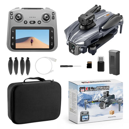 2026 K18 Max 8K Camera Drone 360° Obstacle Avoidance Panoramic 5G GPS Brushless Motor With Screen Remote