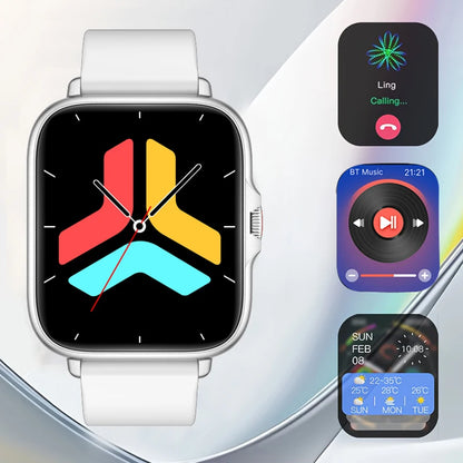 Touch Screen Unisex Smart Watch with Wireless Call Function - Android & IOS Compatible, find my phone! Fitness ready!