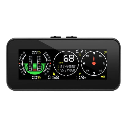 Head Up Display Digital Speed Slope Meter Compass Inclinometer GPS Speedometer Overspeed Alarm Off Road On Board Computer HUD