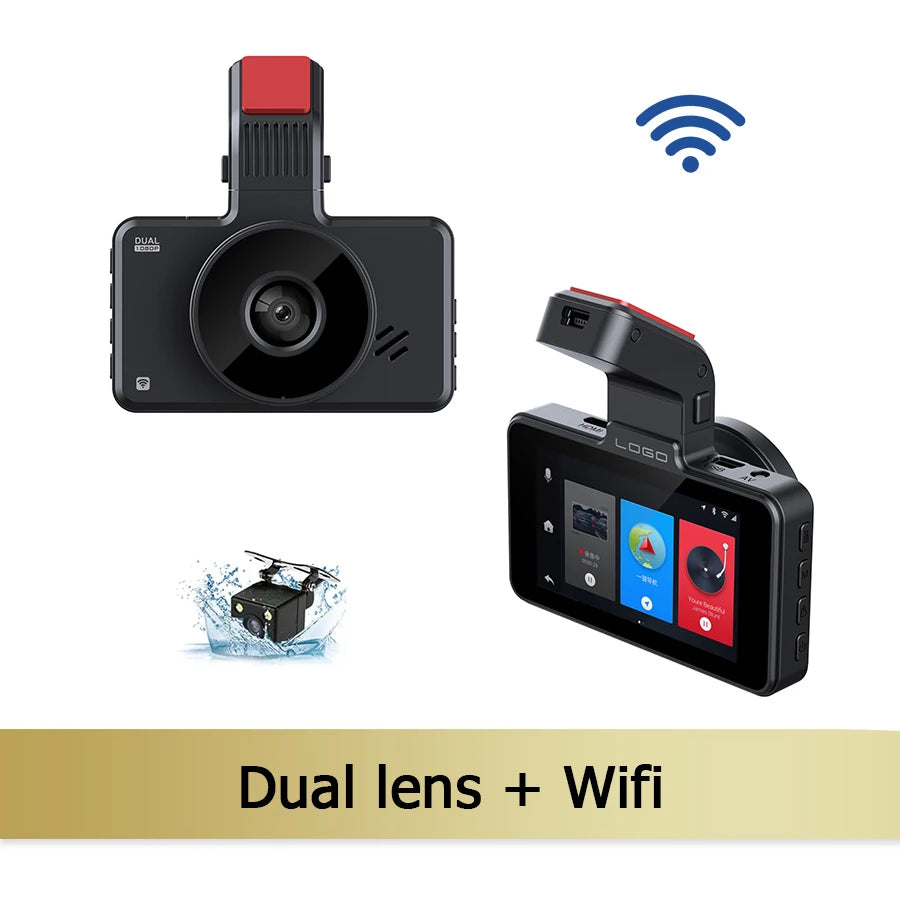 Dash Cam HD 1080P Car Charge WIFI Mobile Connect Front Rear Dual-Camera
