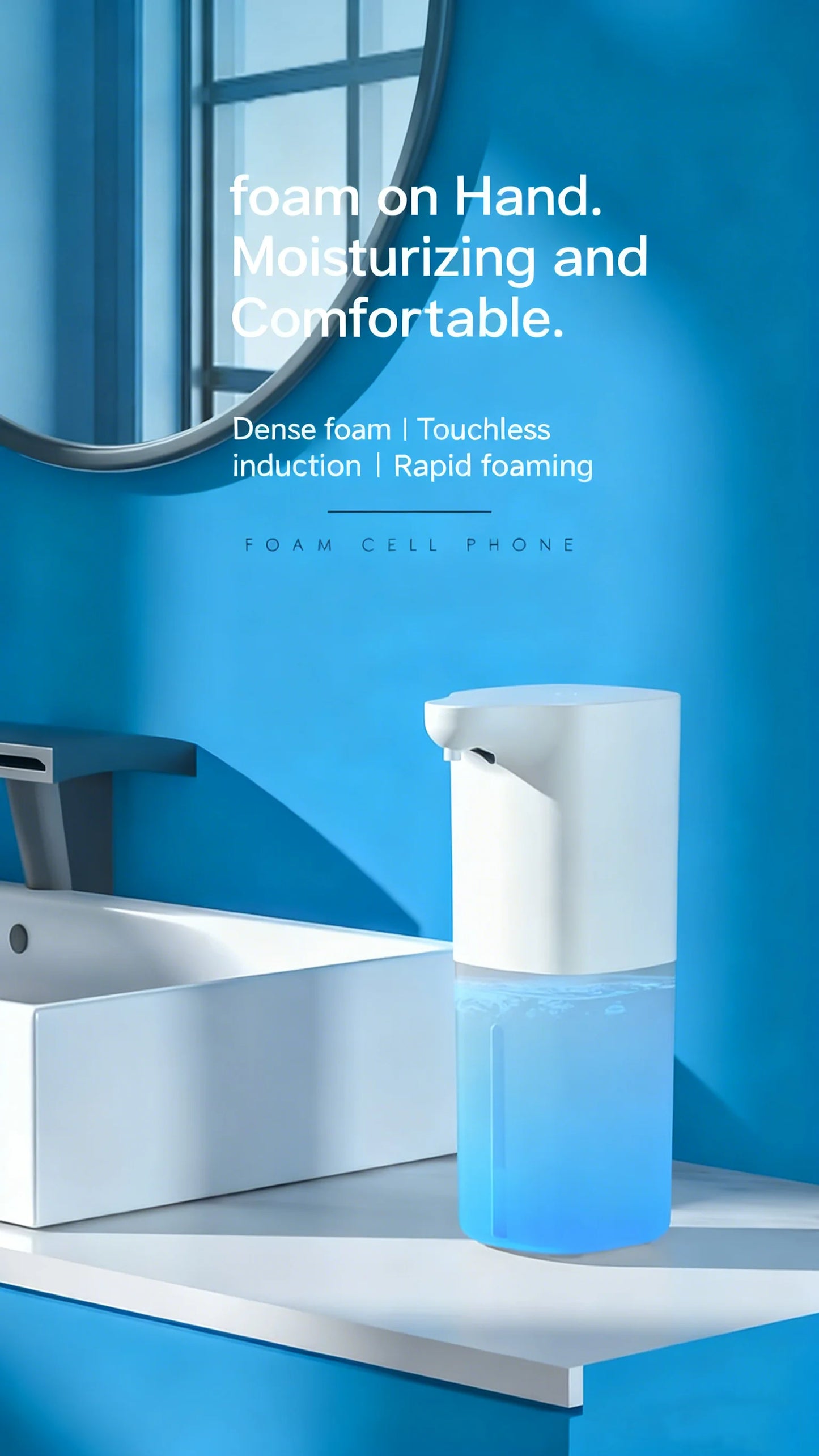 Automatic Soap Dispenser Infrared Sensor Hand Sanitizer USB Rechargeable Foam Hand Sanitizer Applicable To Kitchen And Bathroom