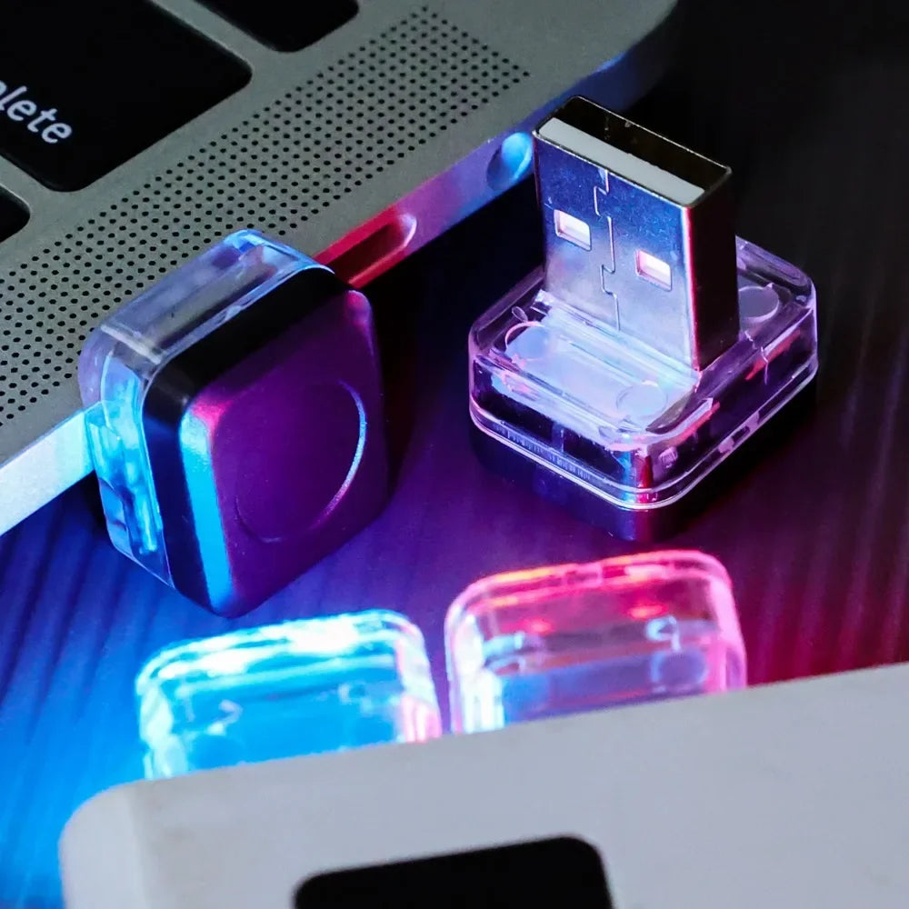Mini USB Interior car Lights, Atmosphere Lamp LED Neon .