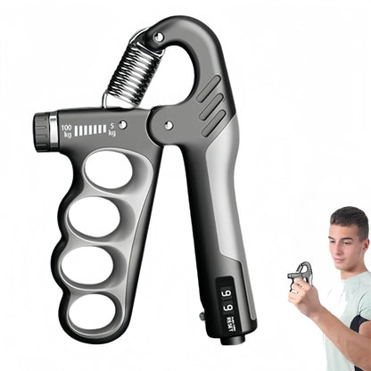 5-100KG Adjustable Hand Gripper, Wrist & Forearm Strengthener with Grip Dynamometer, Finger Grip Trainer for Muscle Recovery