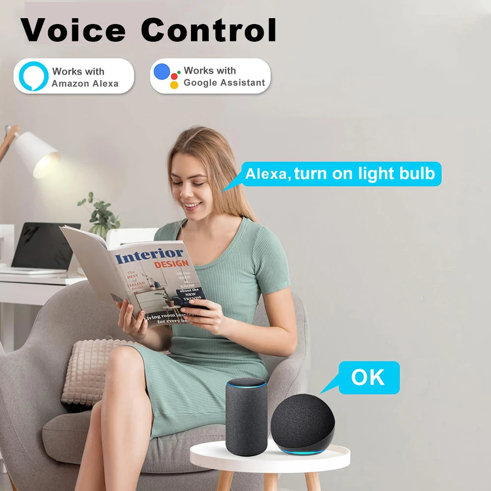 Smart Plug WiFi 20A with Power Monitoring Timing Voice Control Support Alexa Google Home