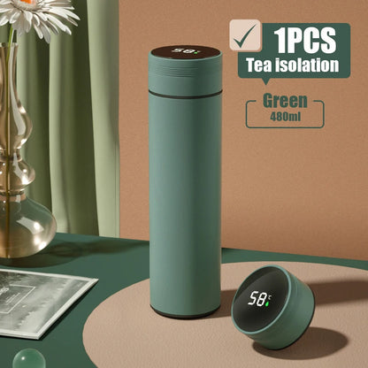 Outdoor Smart Thermos Cup 304 Stainless Steel Smart Temperature Display Waterproof Double-wall Vacuum