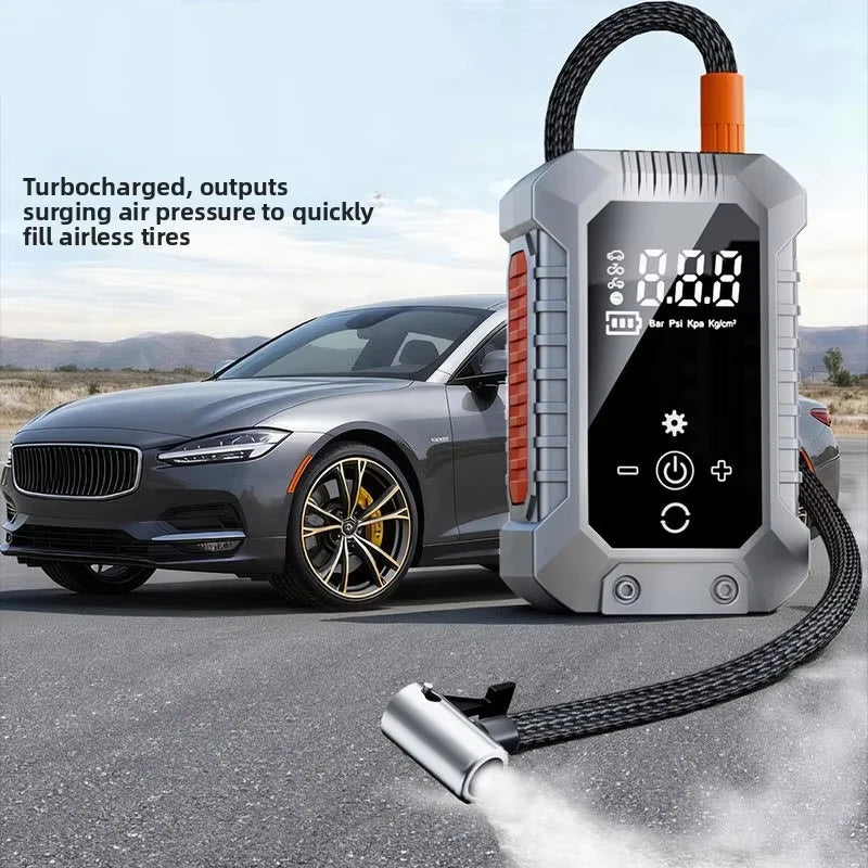 Car Mounted Inflation pump. Tire Pressure Measuring