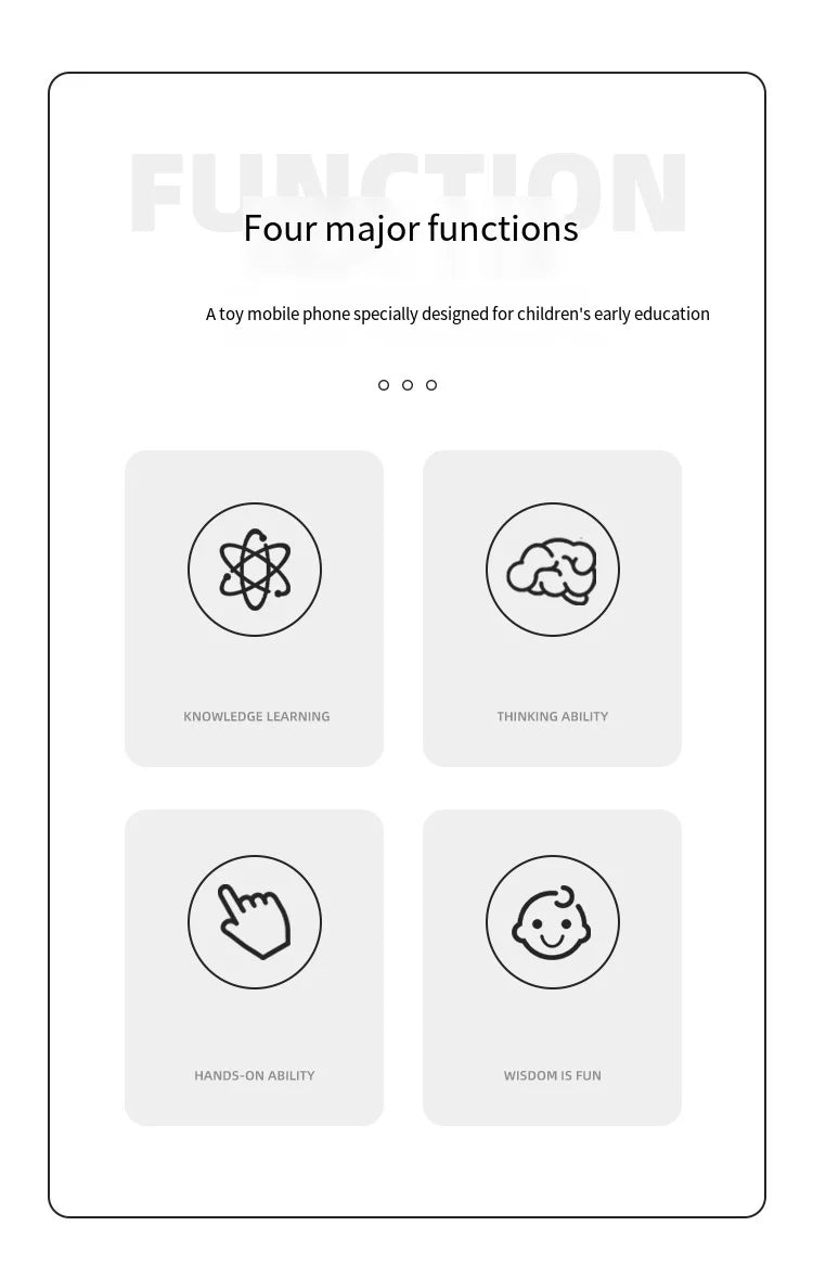 Rechargeable Kids' Educational Toy Phone English Early Learning Device with Music Light  Touch Screen