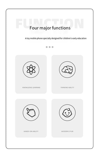 Rechargeable Kids' Educational Toy Phone English Early Learning Device with Music Light  Touch Screen