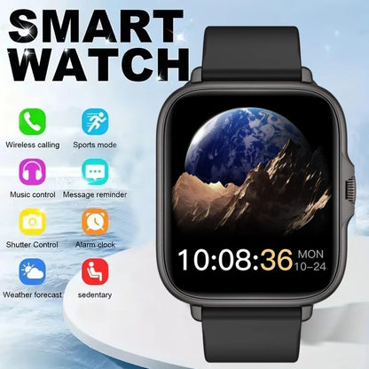 Touch Screen Unisex Smart Watch with Wireless Call Function - Android & IOS Compatible, find my phone! Fitness ready!