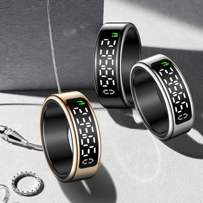 Smart Ring with Heart Rate Blood Oxygen Sleep Monitoring Health Tracker with Display Screen