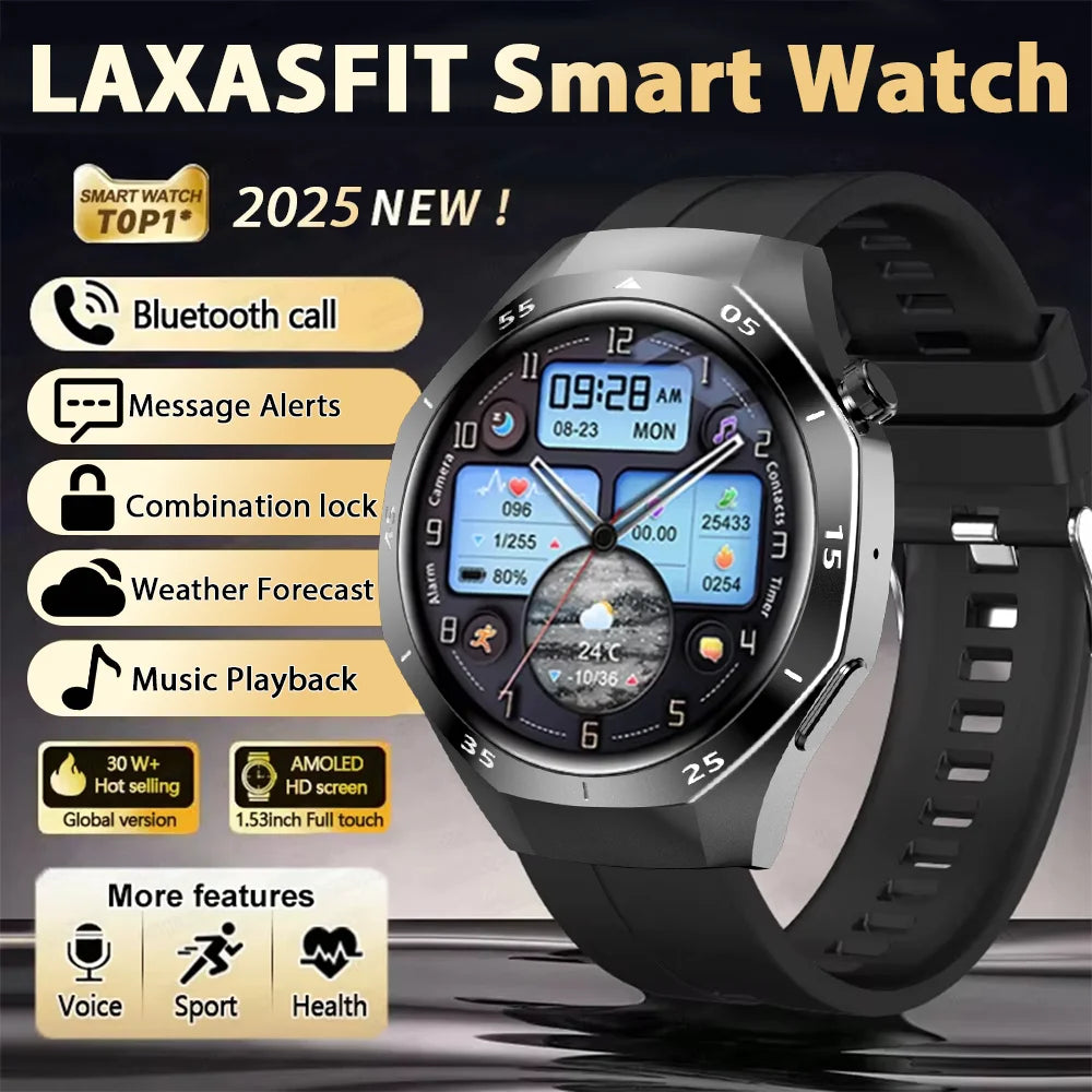 LAXASFIT Outdoor Sports Smart Watch Fitness Tracking 1.52inch HD Bluetooth  New Smartwatch