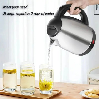 New Home Use Stainless Steel Food-Grade 2L Electric Kettle with Automatic Shut-Off Smart Electric Kettle