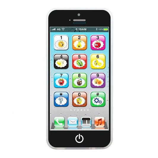 Rechargeable Kids' Educational Toy Phone English Early Learning Device with Music Light  Touch Screen