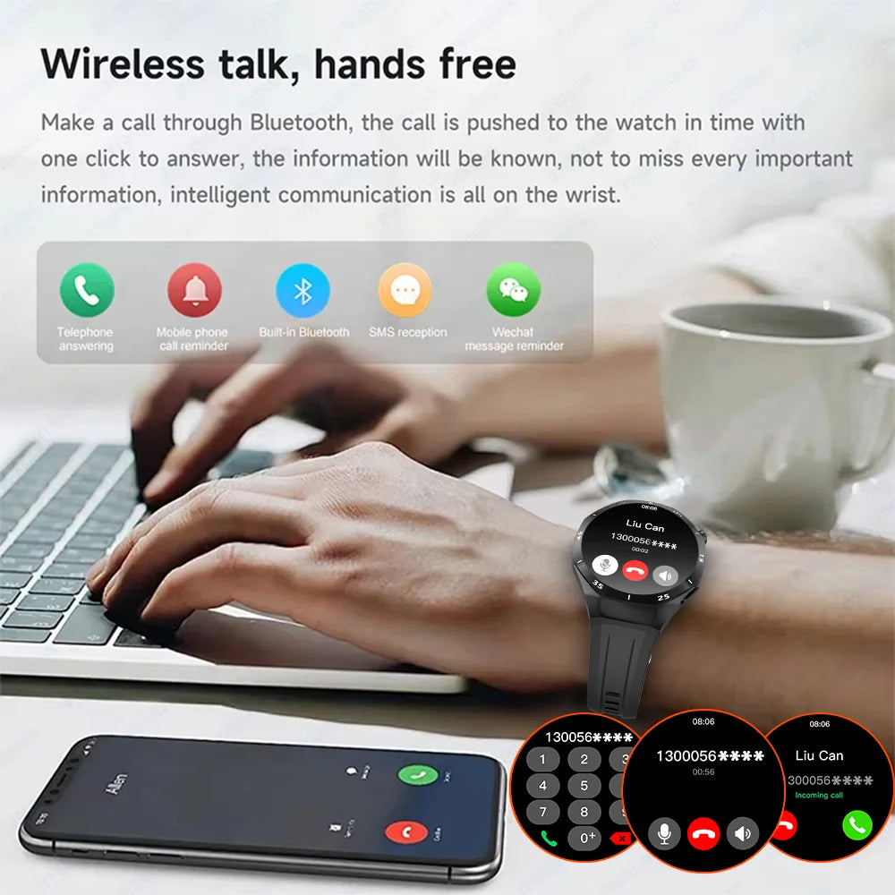 LAXASFIT Outdoor Sports Smart Watch Fitness Tracking 1.52inch HD Bluetooth  New Smartwatch