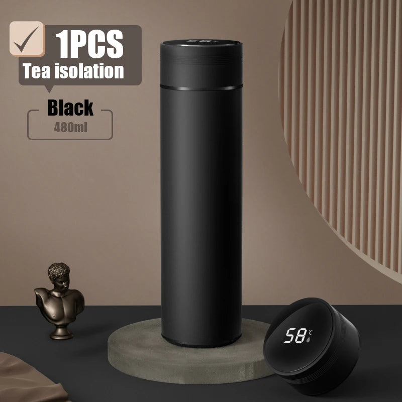 Outdoor Smart Thermos Cup 304 Stainless Steel Smart Temperature Display Waterproof Double-wall Vacuum