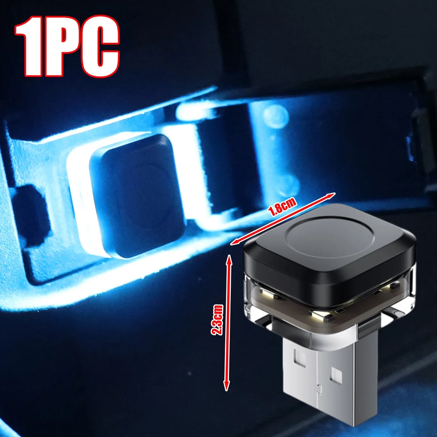 Mini USB Interior car Lights, Atmosphere Lamp LED Neon .