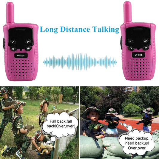 2PCS Mini Walkie Talkie Children Handheld, Long Range, Portable
