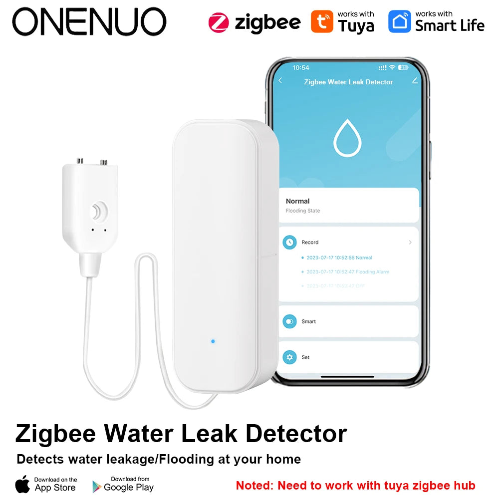 Water Leak Detector  Flood Sensor Smart Life APP Remote Monitoring Flood Alert Security