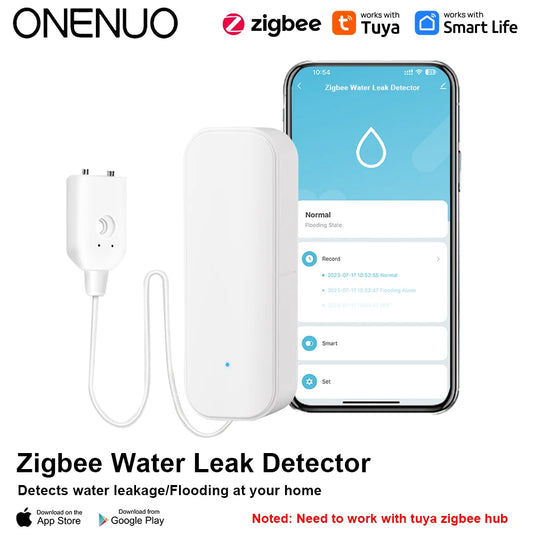 Water Leak Detector  Flood Sensor Smart Life APP Remote Monitoring Flood Alert Security