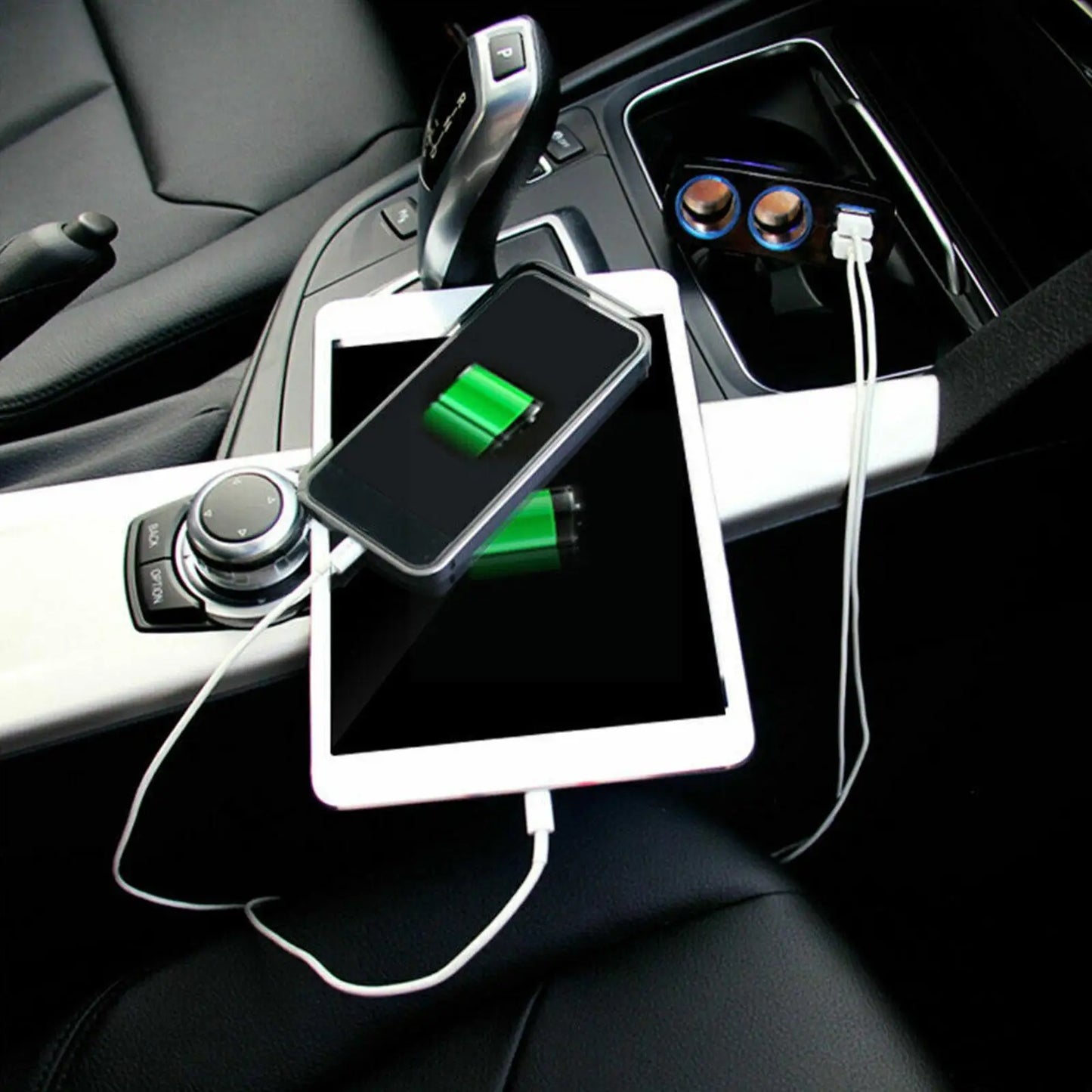 Universal Car Cigarette Lighter Socket Adapter Dual Double Accessories 12V Charger Dual Charger USB Car USB Splitter Plug O1V0