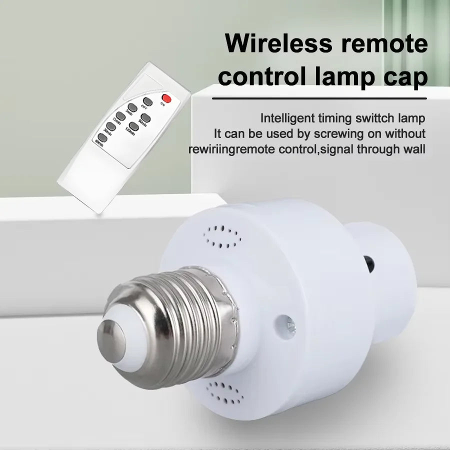 Smart LED Lampholder E27 AC85-265V with Remote, Timer, Color Changing, Universal Socket, Easy Install