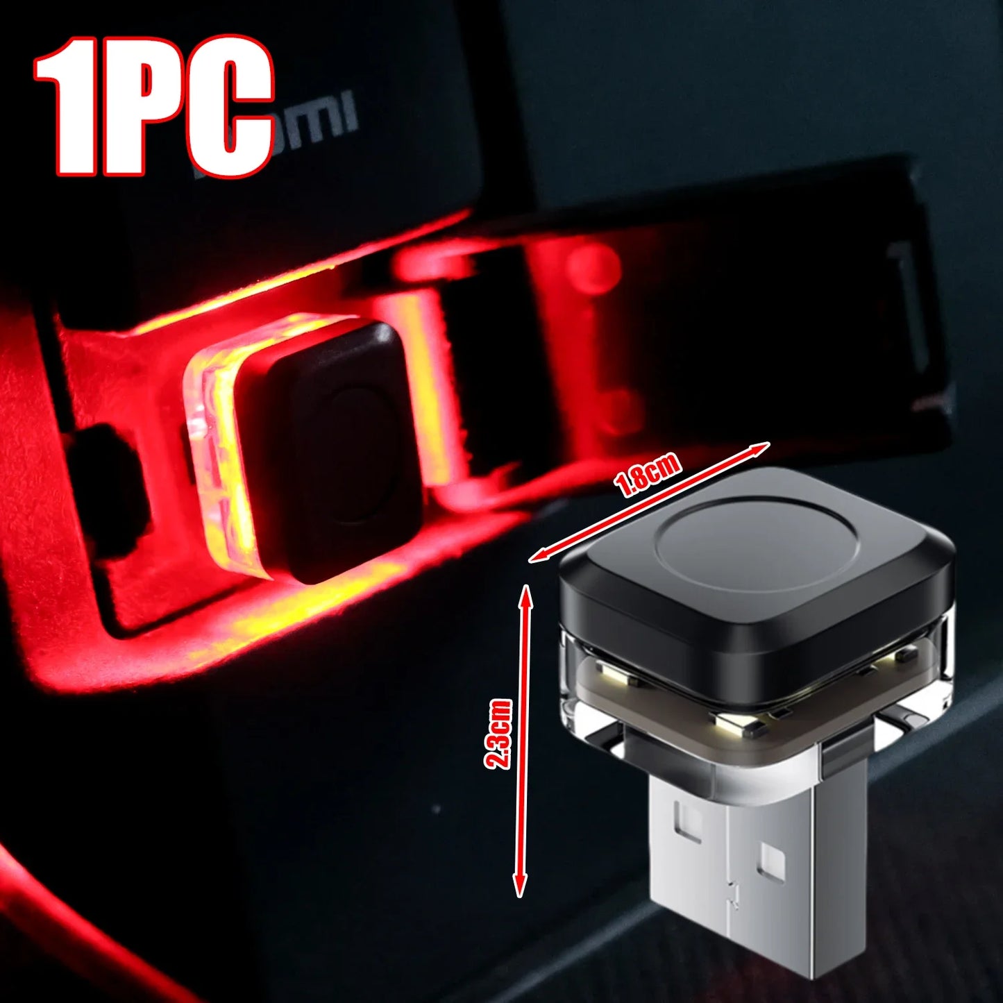 Mini USB Interior car Lights, Atmosphere Lamp LED Neon .