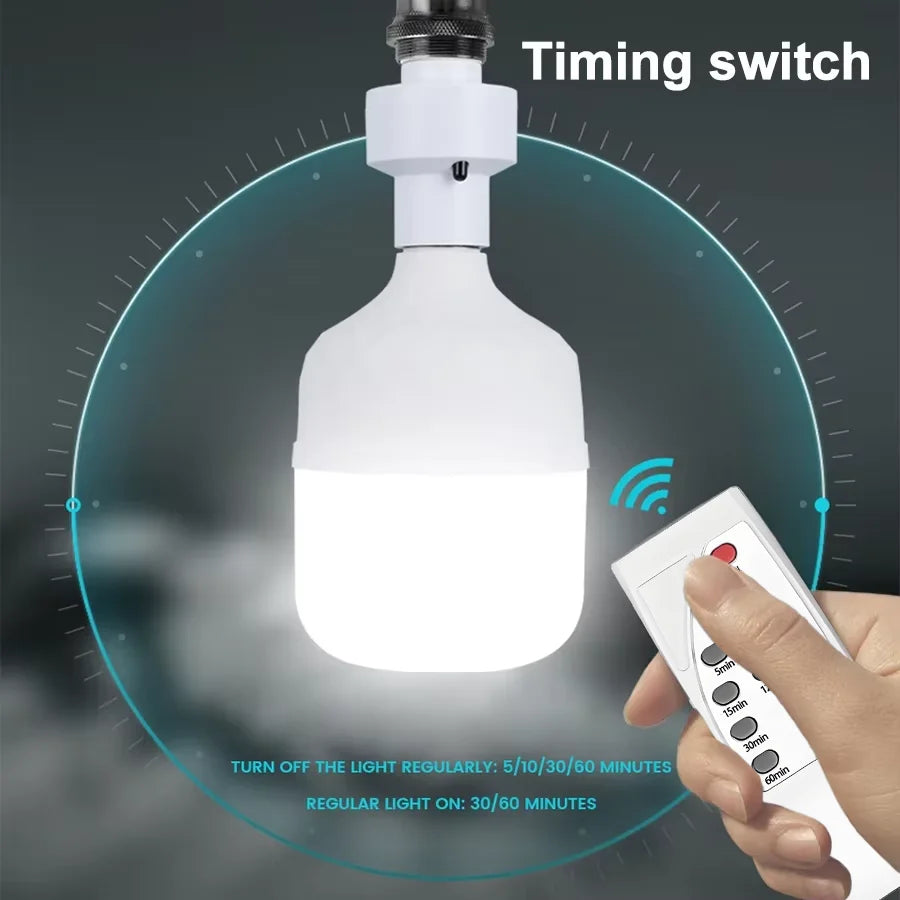 Smart LED Lampholder E27 AC85-265V with Remote, Timer, Color Changing, Universal Socket, Easy Install