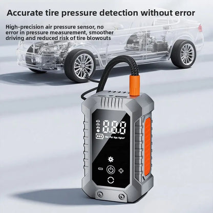 Car Mounted Inflation pump. Tire Pressure Measuring