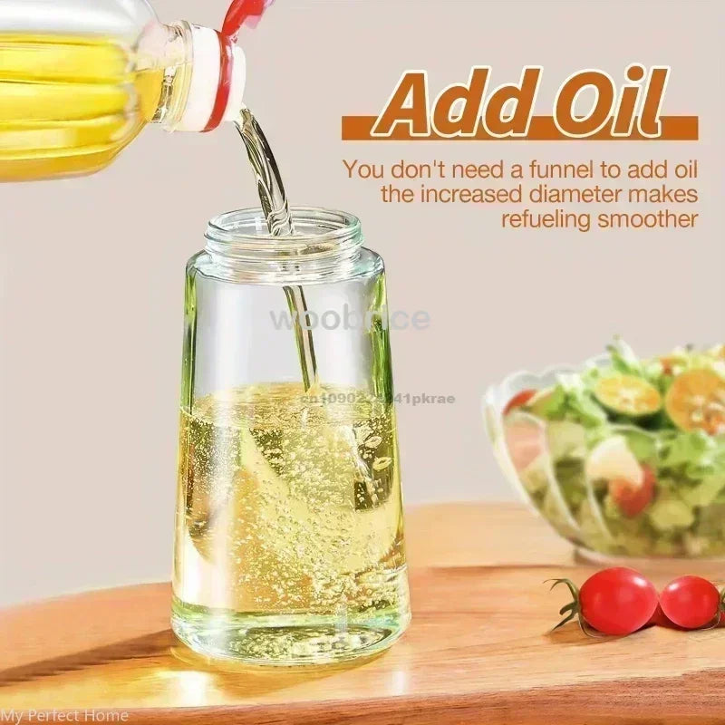 2in1 Kitchen Oil Spray Olive Dispenser Cooking Heat-Resistant Large Oil Bottle Spray Soy Sauce Various Seasonings Bottle