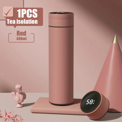 Outdoor Smart Thermos Cup 304 Stainless Steel Smart Temperature Display Waterproof Double-wall Vacuum