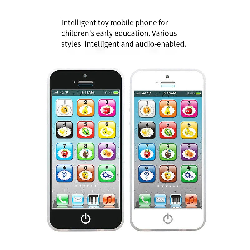 Rechargeable Kids' Educational Toy Phone English Early Learning Device with Music Light  Touch Screen