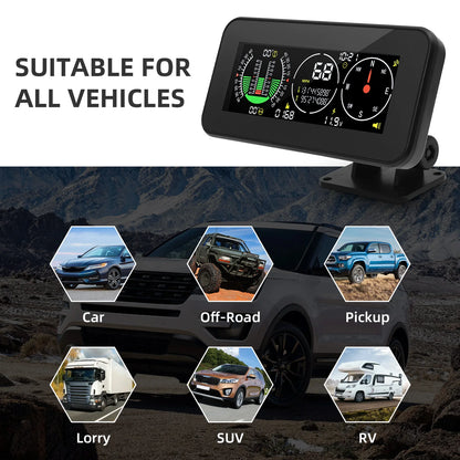 Head Up Display Digital Speed Slope Meter Compass Inclinometer GPS Speedometer Overspeed Alarm Off Road On Board Computer HUD