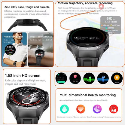 LAXASFIT Outdoor Sports Smart Watch Fitness Tracking 1.52inch HD Bluetooth  New Smartwatch