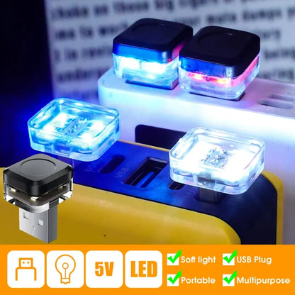 Mini USB Interior car Lights, Atmosphere Lamp LED Neon .